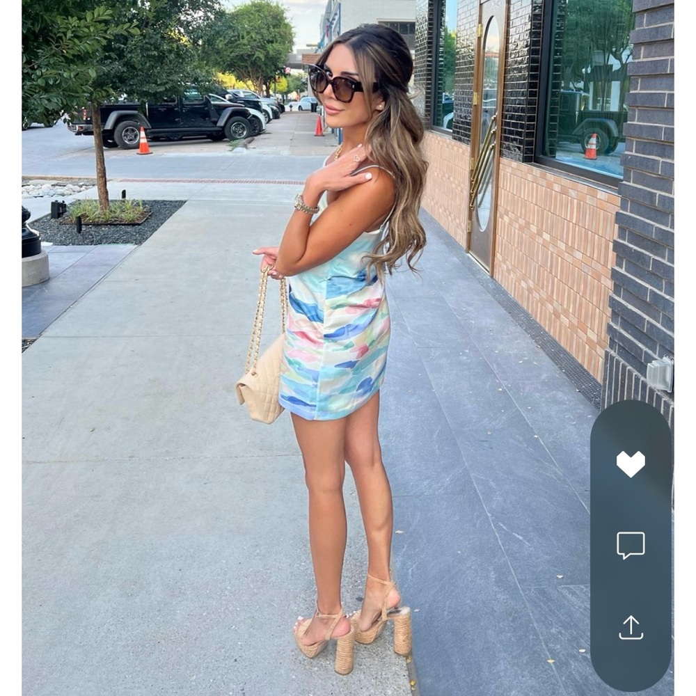 Colorful Abstract Slip Dress